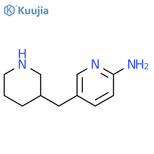 5-[(piperidin-3-yl)methyl]pyridin-2-amine structure
