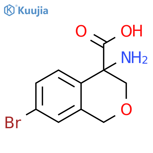 4-amino-7-bromo-3,4-dihydro-1H-2-benzopyran-4-carboxylic acid structure
