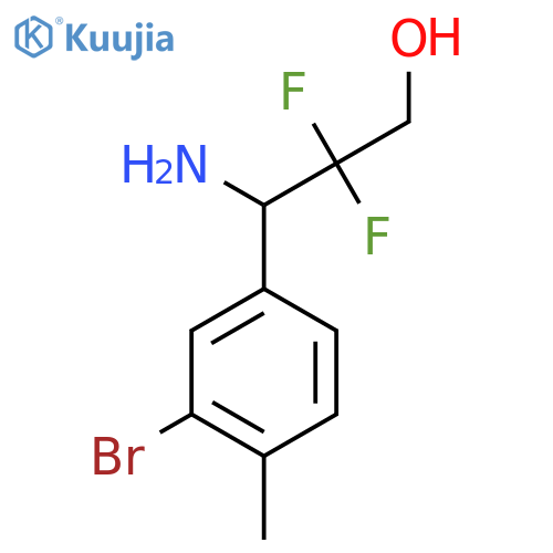 3-Amino-3-(3-bromo-4-methylphenyl)-2,2-difluoropropan-1-ol structure