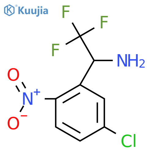 1-(5-chloro-2-nitrophenyl)-2,2,2-trifluoroethan-1-amine structure