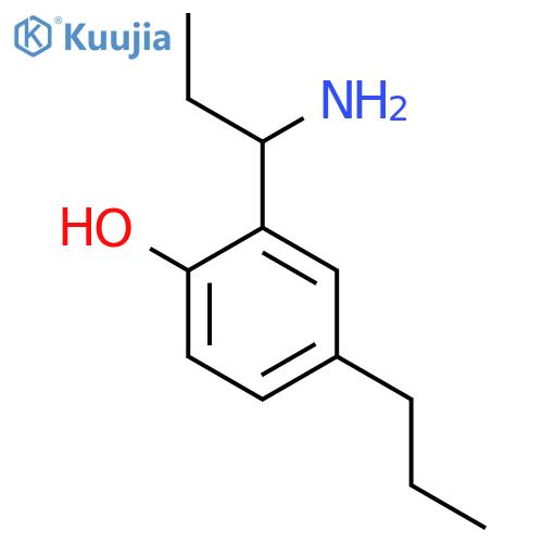 2-(1-aminopropyl)-4-propylphenol structure