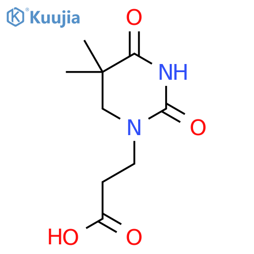 3-(5,5-Dimethyl-2,4-dioxotetrahydropyrimidin-1(2H)-yl)propanoic acid structure