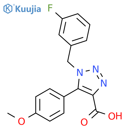 1H-1,2,3-Triazole-4-carboxylic acid, 1-[(3-fluorophenyl)methyl]-5-(4-methoxyphenyl)- structure