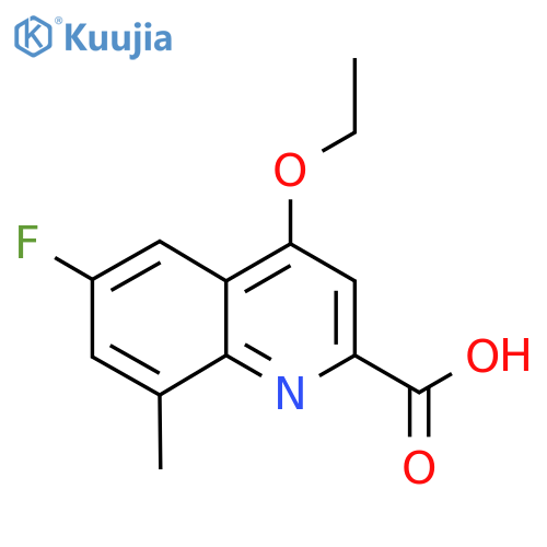 4-Ethoxy-6-fluoro-8-methylquinoline-2-carboxylic acid structure
