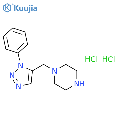 1-(1-Phenyl-1H-1,2,3-triazol-5-yl)-methylpiperazine dihydrochloride structure