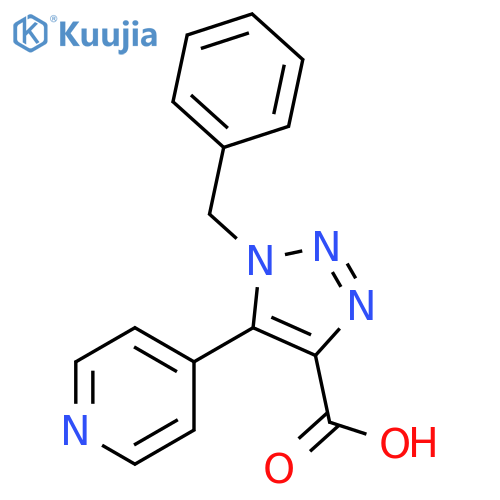 1-Benzyl-5-pyridin-4-yl-1H-1,2,3-triazole-4-carboxylic acid structure