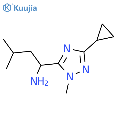 1-(3-Cyclopropyl-1-methyl-1h-1,2,4-triazol-5-yl)-3-methylbutan-1-amine structure