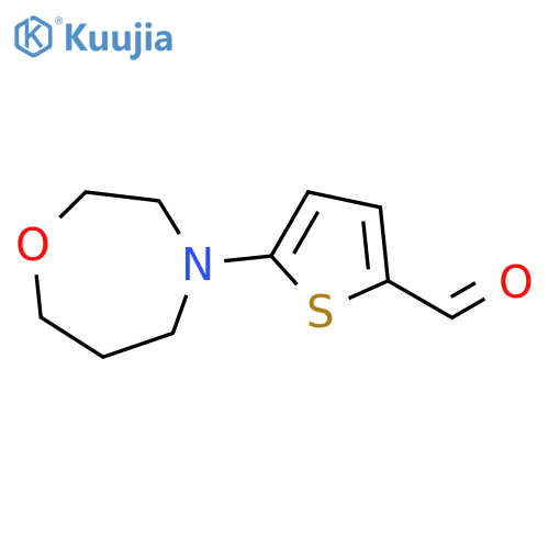 2-Thiophenecarboxaldehyde, 5-(tetrahydro-1,4-oxazepin-4(5H)-yl)- structure