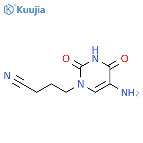 4-(5-amino-2,4-dioxo-1,2,3,4-tetrahydropyrimidin-1-yl)butanenitrile structure