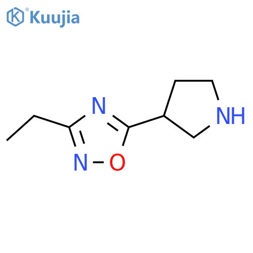 3-Ethyl-5-pyrrolidin-3-yl-[1,2,4]oxadiazole structure