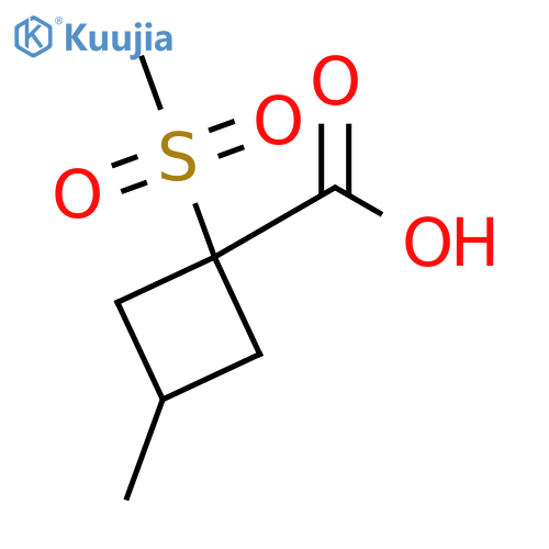 1-methanesulfonyl-3-methylcyclobutane-1-carboxylic acid structure