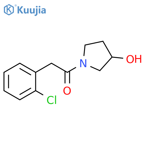2-(2-chlorophenyl)-1-(3-hydroxypyrrolidin-1-yl)ethan-1-one structure