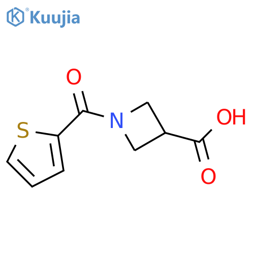 1-(Thiophene-2-carbonyl)azetidine-3-carboxylic acid structure