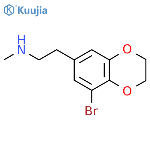 2-(8-bromo-2,3-dihydro-1,4-benzodioxin-6-yl)ethyl(methyl)amine structure