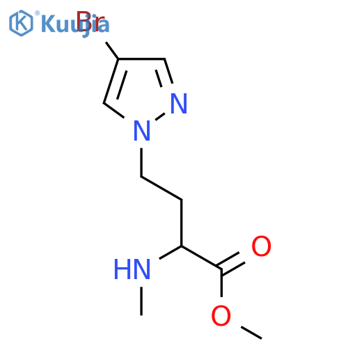 methyl 4-(4-bromo-1H-pyrazol-1-yl)-2-(methylamino)butanoate structure