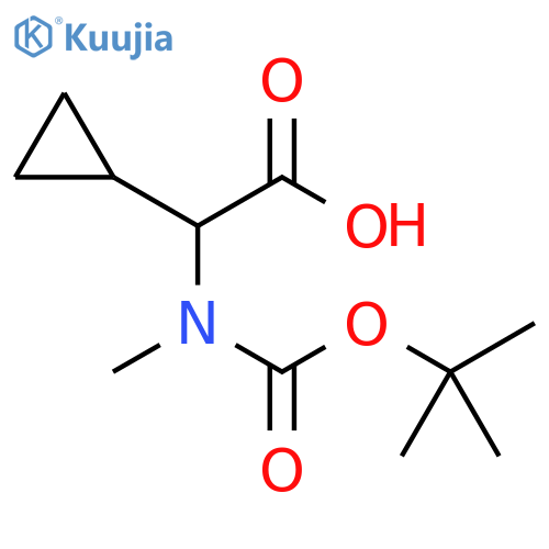 2-{(tert-butoxy)carbonyl(methyl)amino}-2-cyclopropylacetic acid structure
