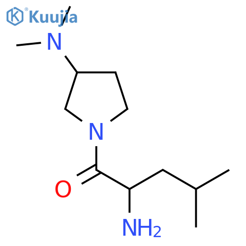 2-amino-1-3-(dimethylamino)pyrrolidin-1-yl-4-methylpentan-1-one structure