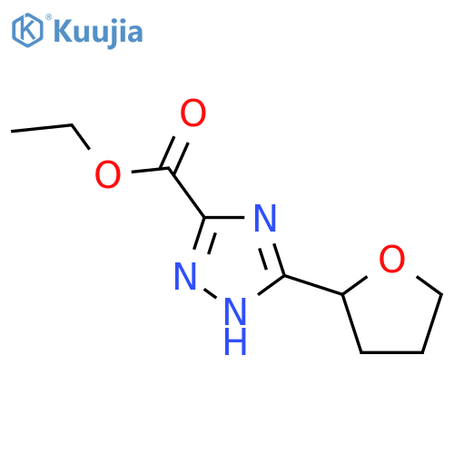Ethyl3-(tetrahydrofuran-2-yl)-1H-1,2,4-triazole-5-carboxylate structure