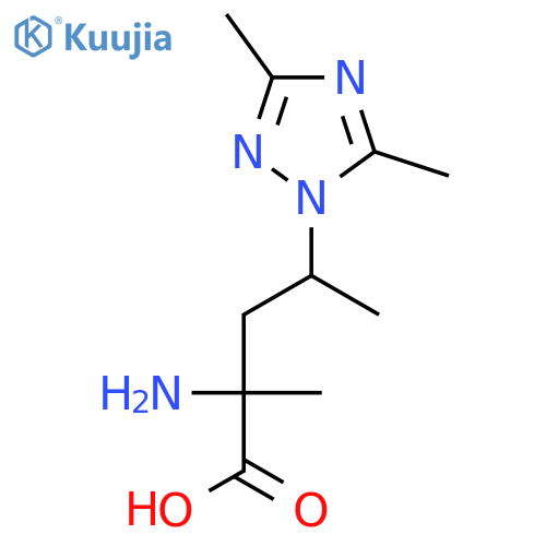 2-amino-4-(dimethyl-1H-1,2,4-triazol-1-yl)-2-methylpentanoic acid structure