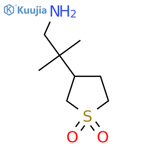 3-(1-amino-2-methylpropan-2-yl)-1lambda6-thiolane-1,1-dione structure