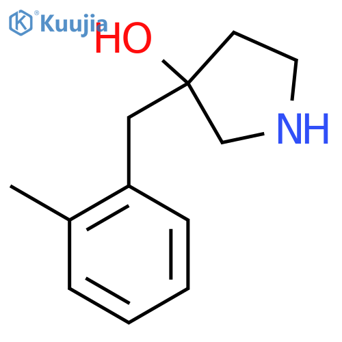 3-(2-methylphenyl)methylpyrrolidin-3-ol structure