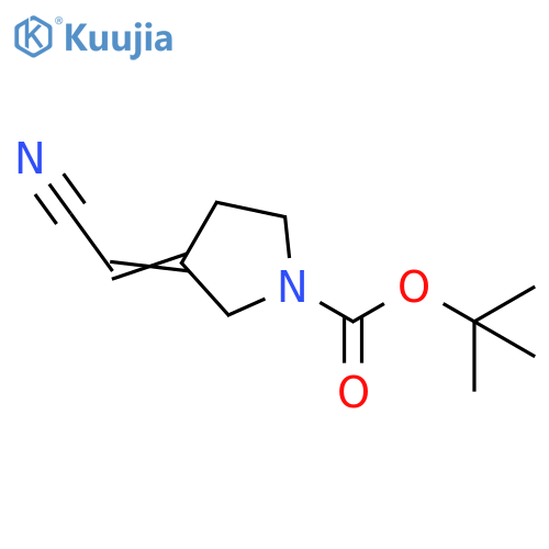 tert-Butyl (3E)-3-(cyanomethylidene)pyrrolidine-1-carboxylate structure