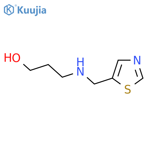 3-{(1,3-thiazol-5-yl)methylamino}propan-1-ol structure
