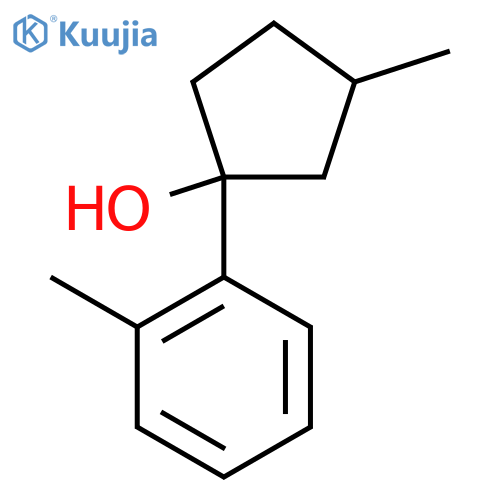 3-methyl-1-(2-methylphenyl)cyclopentan-1-ol structure