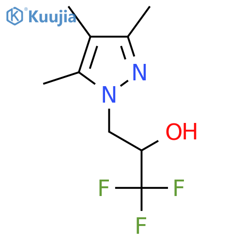 1,1,1-Trifluoro-3-(3,4,5-trimethyl-1H-pyrazol-1-yl)propan-2-ol structure