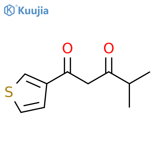 4-methyl-1-(thiophen-3-yl)pentane-1,3-dione structure