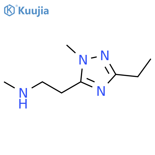 2-(3-ethyl-1-methyl-1H-1,2,4-triazol-5-yl)ethyl(methyl)amine structure