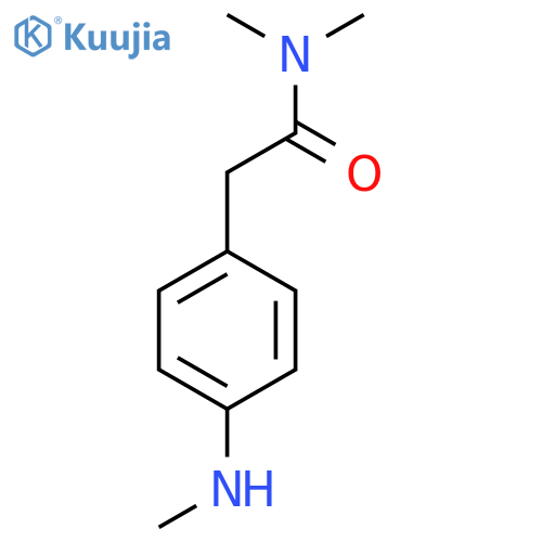 N,N-dimethyl-2-[4-(methylamino)phenyl]acetamide structure