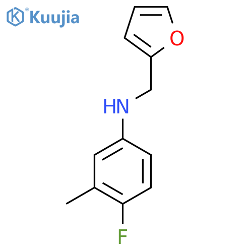 4-fluoro-N-(furan-2-yl)methyl-3-methylaniline structure