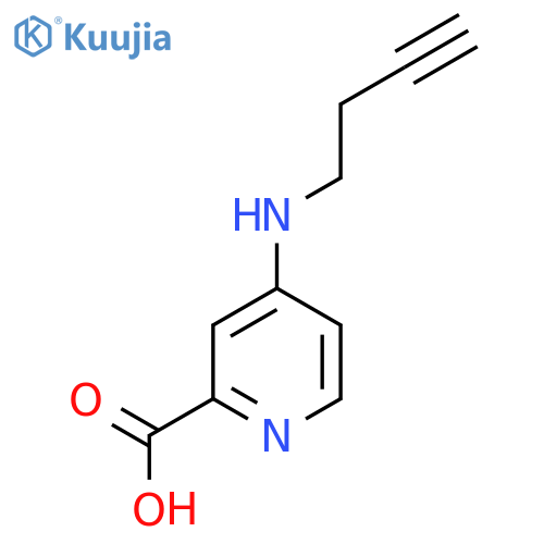 4-(but-3-yn-1-yl)aminopyridine-2-carboxylic acid structure