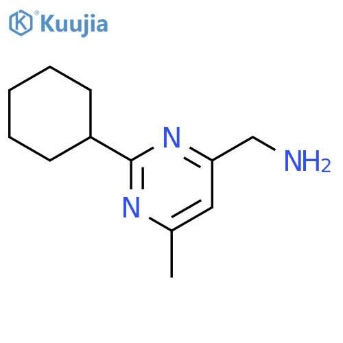 1-(2-Cyclohexyl-6-methylpyrimidin-4-yl)methanamine structure