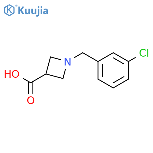 1-[(3-chlorophenyl)methyl]azetidine-3-carboxylic acid structure