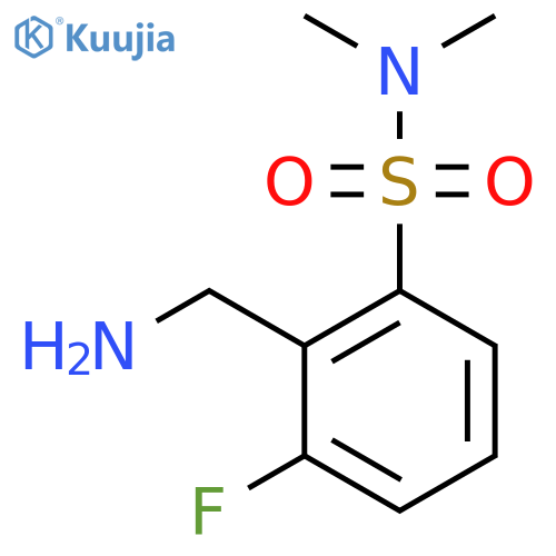 2-(aminomethyl)-3-fluoro-N,N-dimethylbenzene-1-sulfonamide structure
