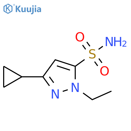 1H-Pyrazole-5-sulfonamide, 3-cyclopropyl-1-ethyl- structure
