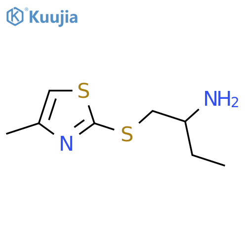 1-(4-methyl-1,3-thiazol-2-yl)sulfanylbutan-2-amine structure