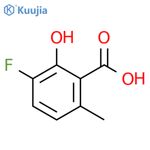 Benzoic acid, 3-fluoro-2-hydroxy-6-methyl- structure