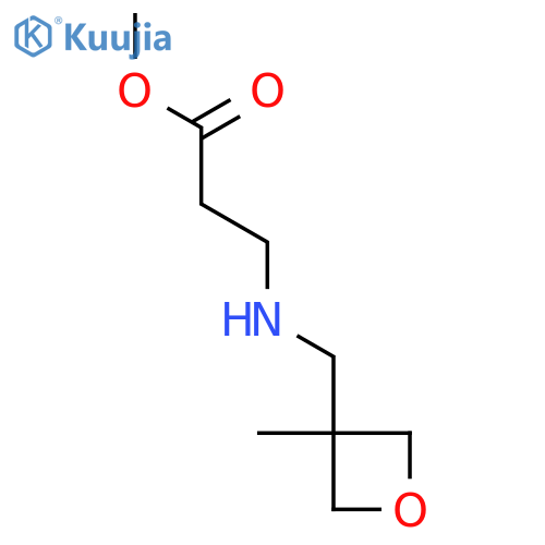 methyl 3-{[(3-methyloxetan-3-yl)methyl]amino}propanoate structure