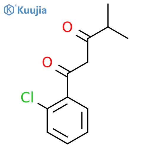 1-(2-chlorophenyl)-4-methylpentane-1,3-dione structure