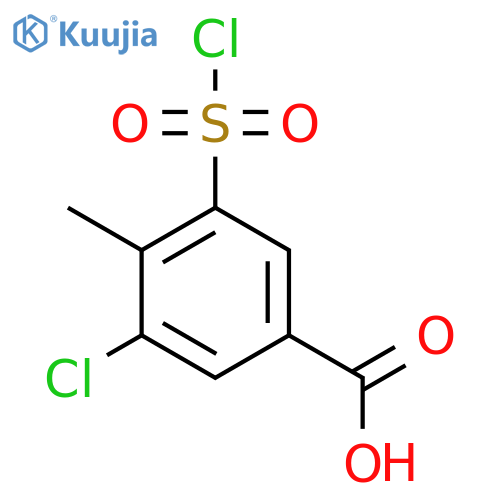 3-Chloro-5-(chlorosulfonyl)-4-methylbenzoic acid structure