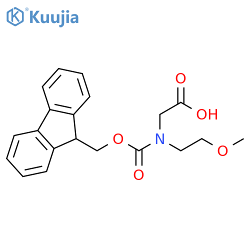 2-[9H-fluoren-9-ylmethoxycarbonyl(2-methoxyethyl)amino]acetic acid structure