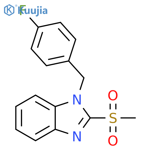 1-[(4-fluorophenyl)methyl]-2-methanesulfonyl-1H-1,3-benzodiazole structure