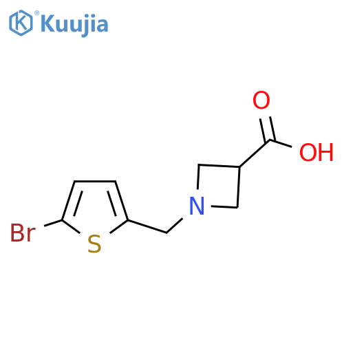 1-[(5-Bromothiophen-2-yl)methyl]azetidine-3-carboxylic acid structure