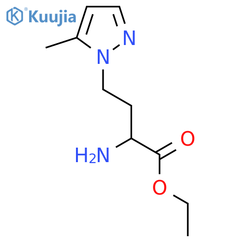 ethyl 2-amino-4-(5-methyl-1H-pyrazol-1-yl)butanoate structure