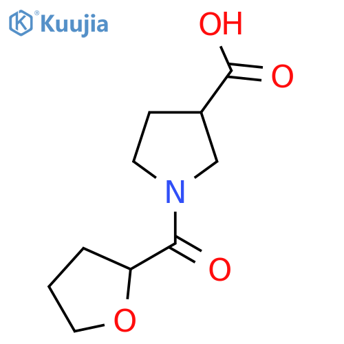 1-(Oxolane-2-carbonyl)pyrrolidine-3-carboxylic acid structure