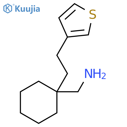{1-2-(thiophen-3-yl)ethylcyclohexyl}methanamine structure