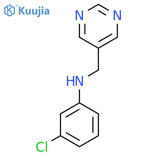 3-chloro-N-[(pyrimidin-5-yl)methyl]aniline structure